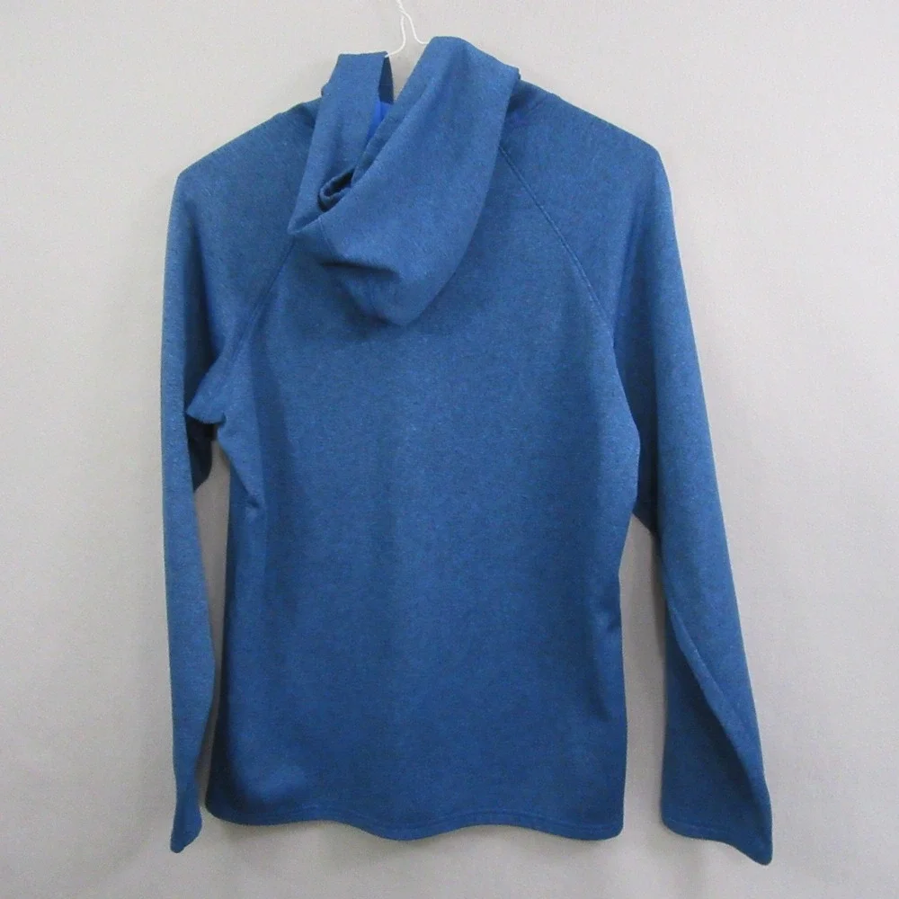 Adidas Mens Pullover Hoodie S Blue Fleece Hooded Pocket‎ Graphic Print